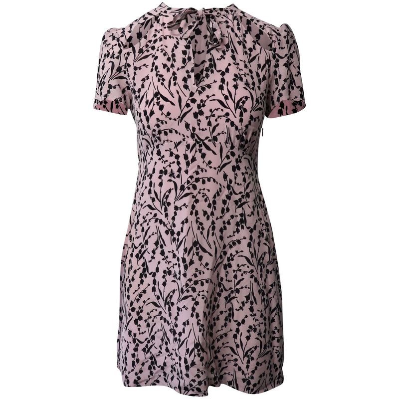 Maje Cut-Out Mini Dress In Pink Silk